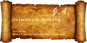 Jelenovics Armilla névjegykártya
